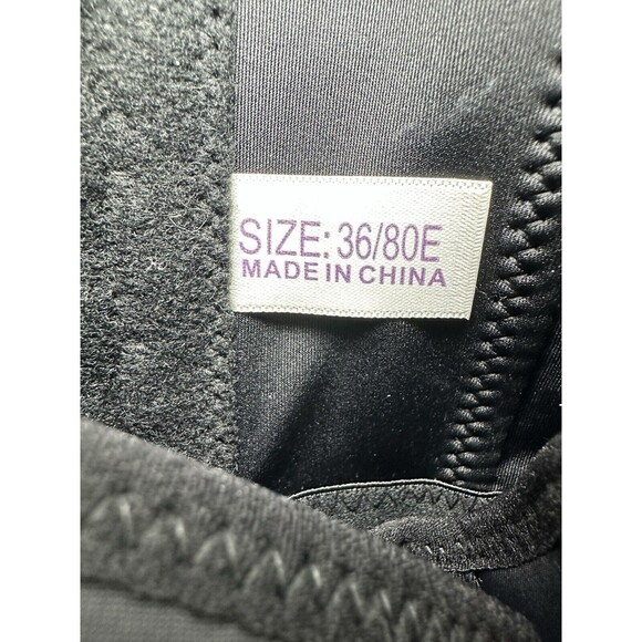 Unbranded Black Bra Lined Adjustable Straps Molded Cups Underwire Women's 36/80E - Picture 6 of 8